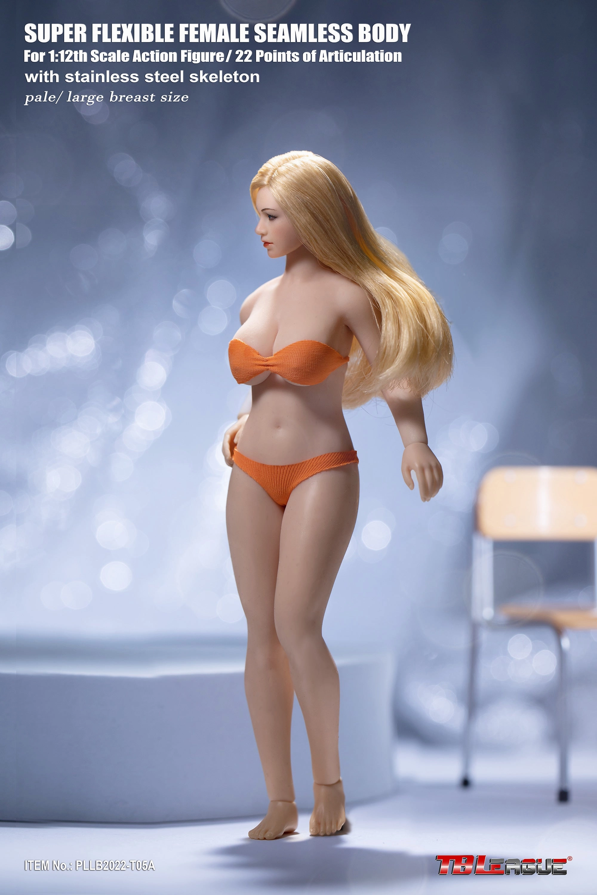 Phicen TBLeague T05A Pale, Large Bust Female Seamless 1/12 Action Figure Light Up Feature