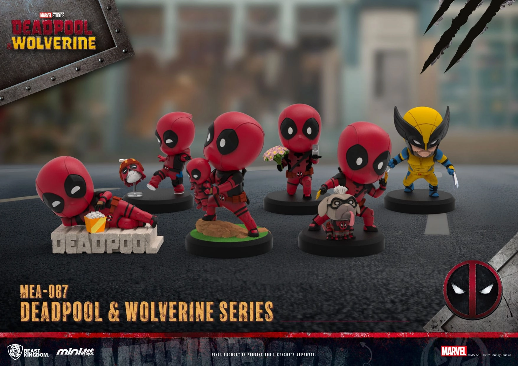 Desert Creature Battle Stance Beast Kingdom Deadpool 3 Deadpool & Wolverine Series Mini Egg Attack Figure Set