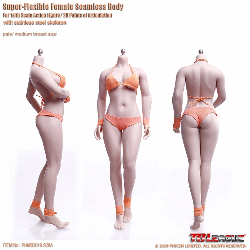 Educational Display Generational Gift Phicen TBLeague S28A Pale, Female Seamless 1/6 Body Action Figure