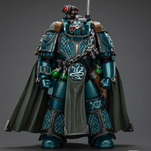 Customizable Toy Shelf Display WARHAMMER Alpha Legion Exodus The One who is Many With Sniper Rifle And Power Dagger