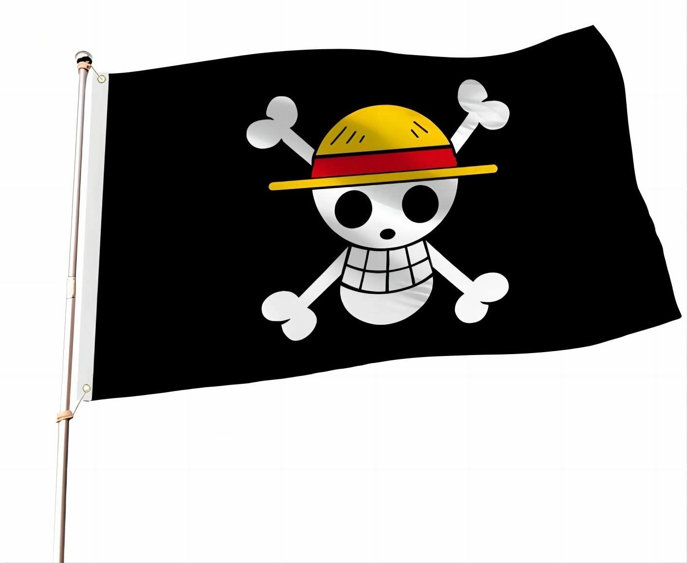 One Piece Luffy's Straw Hat Pirate Flag | 90 x 150 cm Established Maker