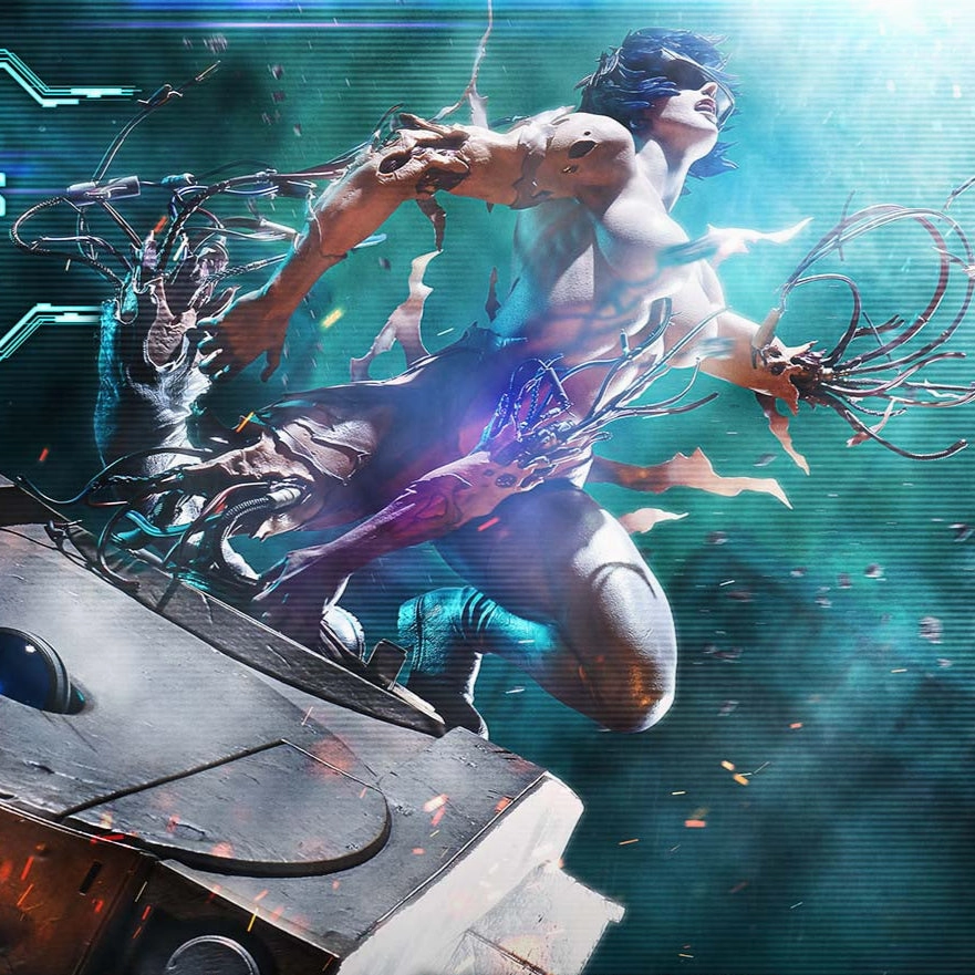 Prime 1 Studio Ultimate Premium Masterline GHOST IN THE SHELL Motoko Kusanagi VS Arachnida Bonus Verson Superhero Sculpture Designer Object