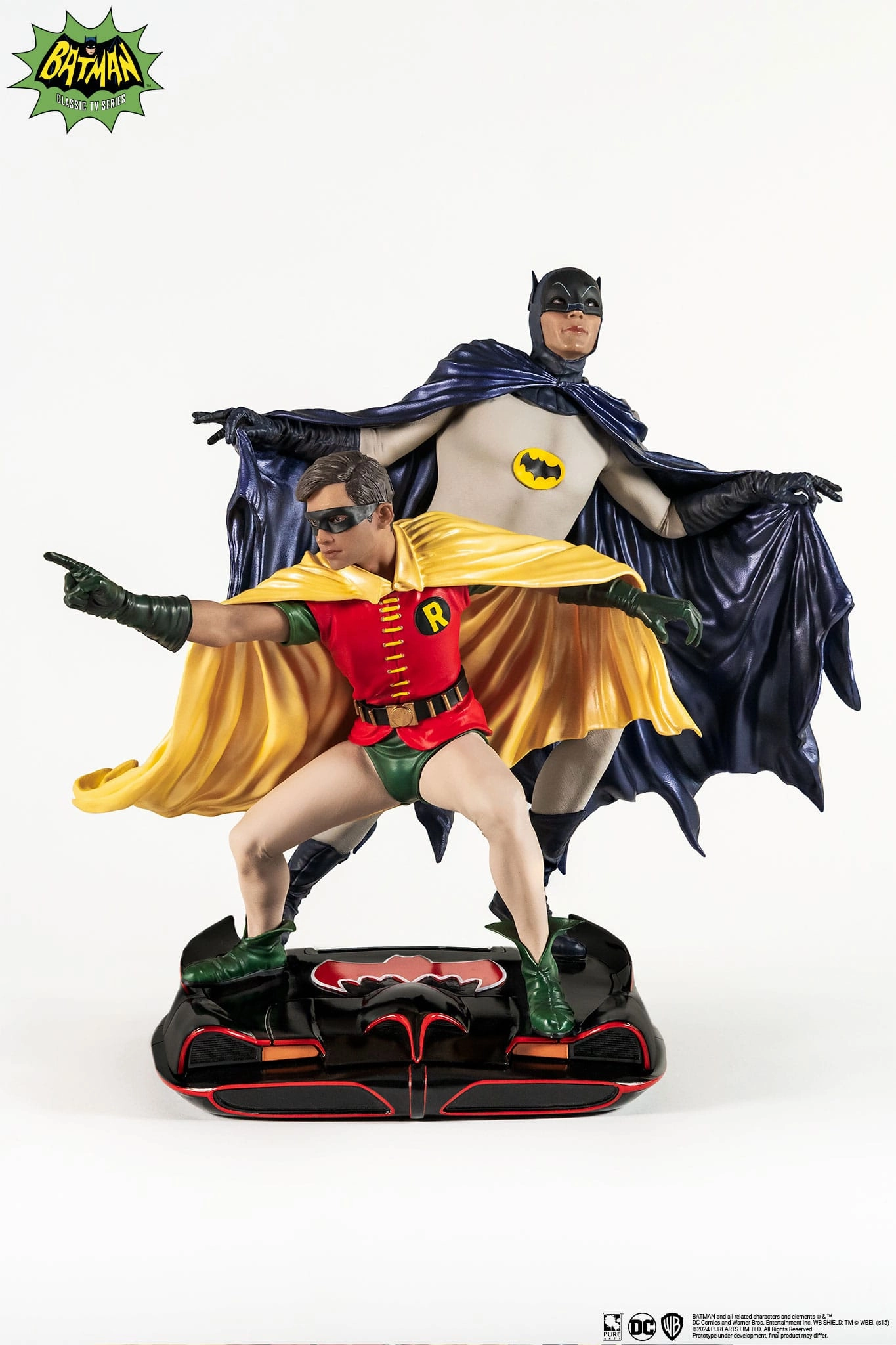 PUREARTS Batman & Robin 1966 - DC Comics - 1/8 Scale Collectible PVC Statue Transforming Toy Battle Stance