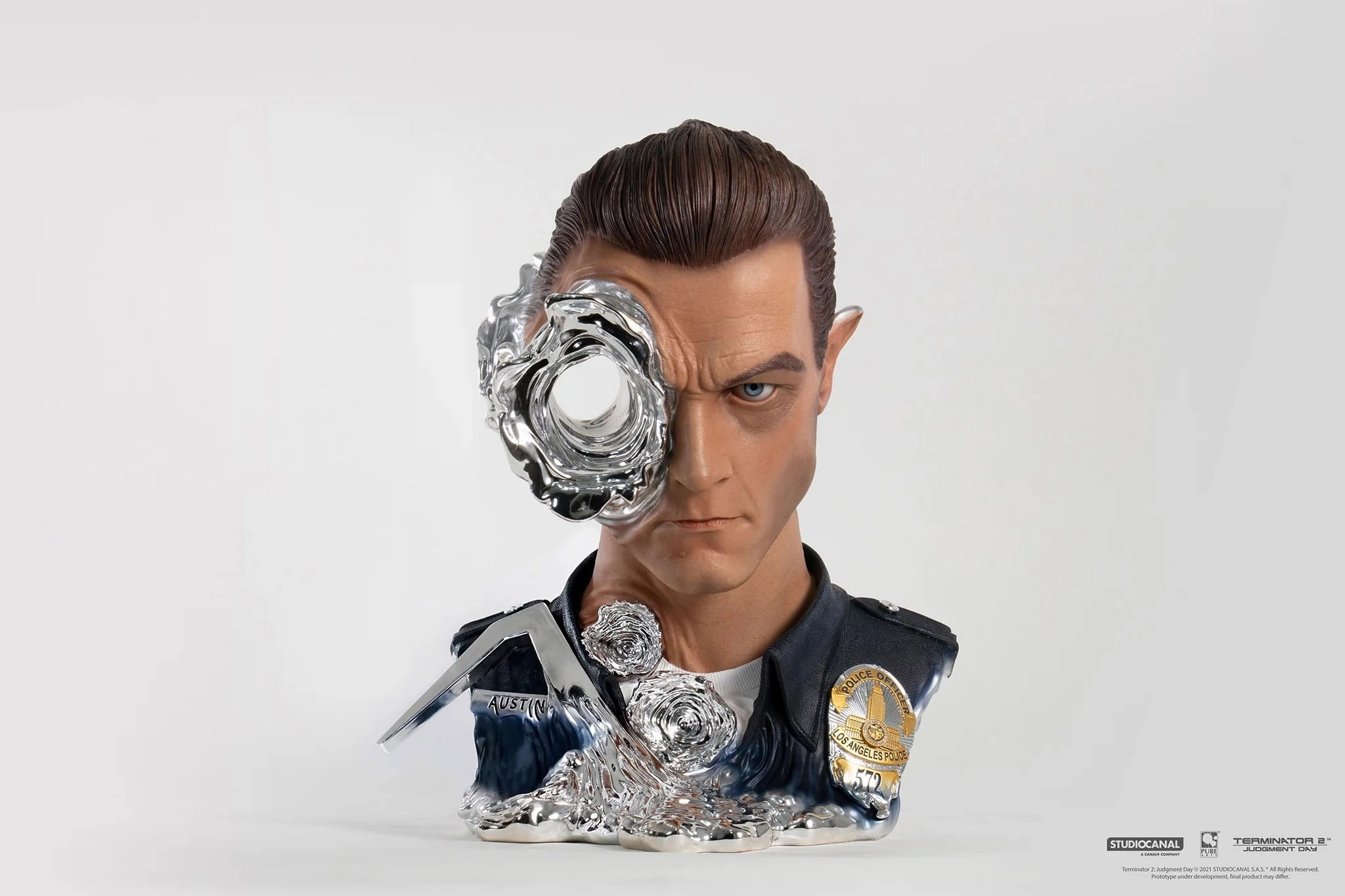 Cowboy Sculpture PUREARTS T-1000 Painted Art Mask (Regular Version) - Terminator - 1/1 Scale Collectible Replica