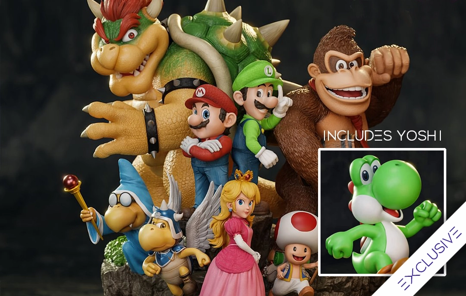 sustainable product Movie Sculpture Mario Family (Exclusive Version) 55cm Diorama