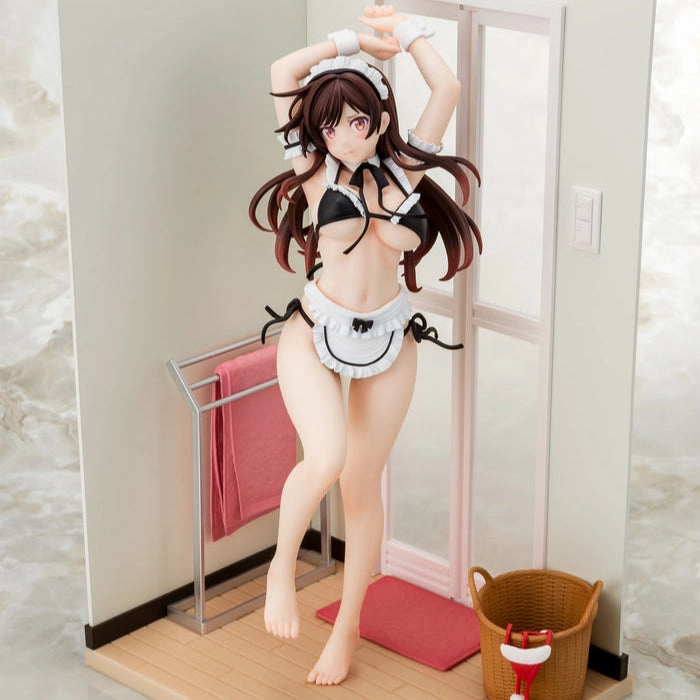 Rent-A-Girlfriend hizuru Mizuhara Maid Bikini ni Okigae Premium Statue