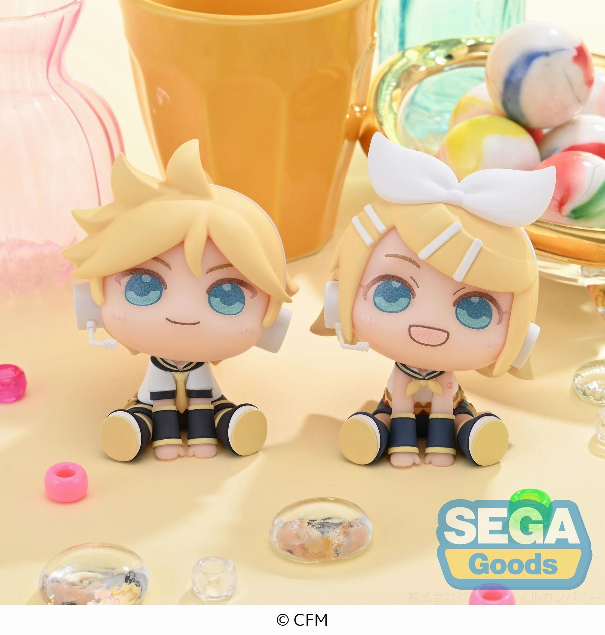 QyuruMe Hatsune Miku Series Mini Figure Kagamine Rin & Kagamine Len Fantasy Merchandise Gift Idea