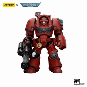 Fantasy Collectible Hobby Figure JOYTOY Warhammer The Horus Heresy Blood Angels Terminator Squad Terminator with Assault Cannon 1/18 Action Figure
