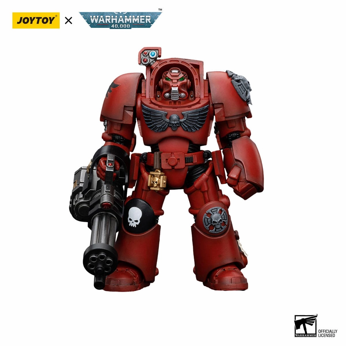 Fantasy Collectible Hobby Figure JOYTOY Warhammer The Horus Heresy Blood Angels Terminator Squad Terminator with Assault Cannon 1/18 Action Figure