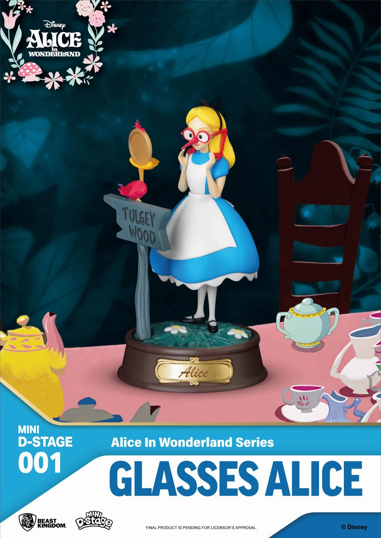 Movie Collection Beast Kingdom Alice in Wonderland Glasses Alice Mini D-Stage PVC Figure