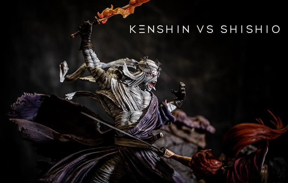Decorative Model Community Pick RUROUNI KENSHIN - KENSHIN VS SHISHIO Statue