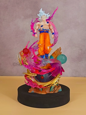 Anime Dragon Ball Gk Fantasy Super Son Goku Figure Anime Ultra Instinct Gk Action Figure Pvc | 28.5 CMS | Anime Piece Artistic Sculpture