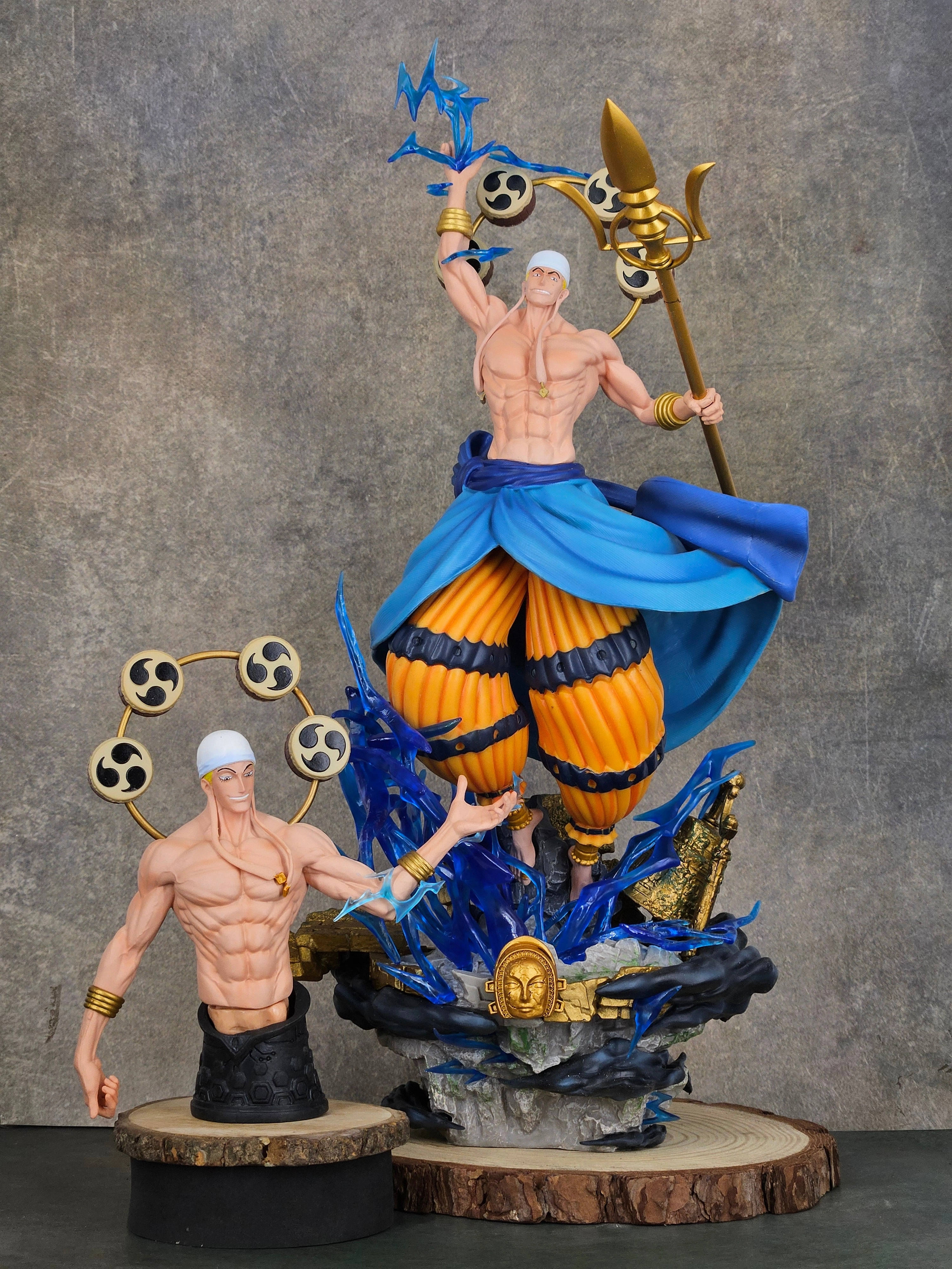 One Piece Pirate Gate God GK Thunder Enel Action Figure | 2-Body Statue | 40 cm Anime Toy