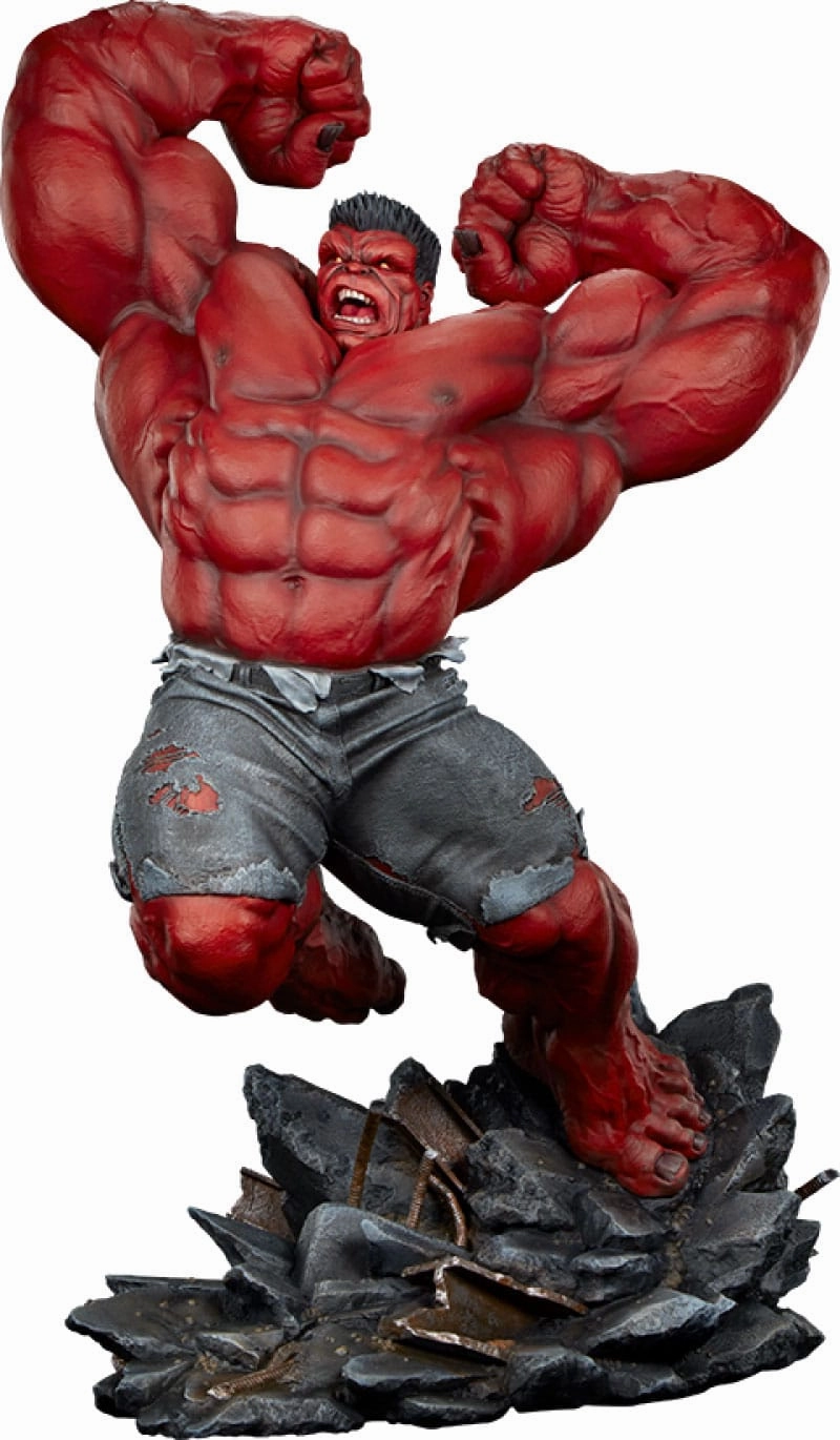 Sideshow Collectibles Marvel Red Hulk: Thunderbolt Ross Premium Format Figure 1/4 Statue Urban Art Chase Variant