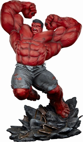 Sideshow Collectibles Marvel Red Hulk: Thunderbolt Ross Premium Format Figure 1/4 Statue Urban Art Chase Variant