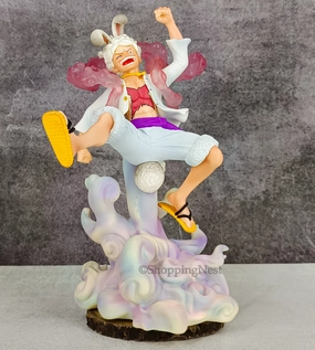 Anime One Piece Nika Luffy Figure Kawaii Rabbit Ears Decor Statue Pvc Action Figurine  | 25 CMS | Wall Mounted