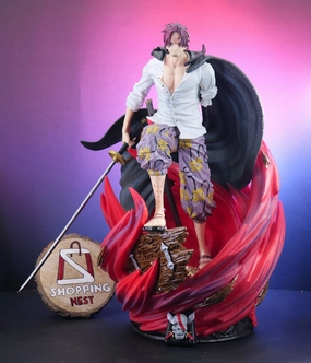 One Piece Shanks Action Figure (40 cm) |PVC| ?C High Detailed GK Anime Statue by ShoppingNest Inclusive Toy Art Display
