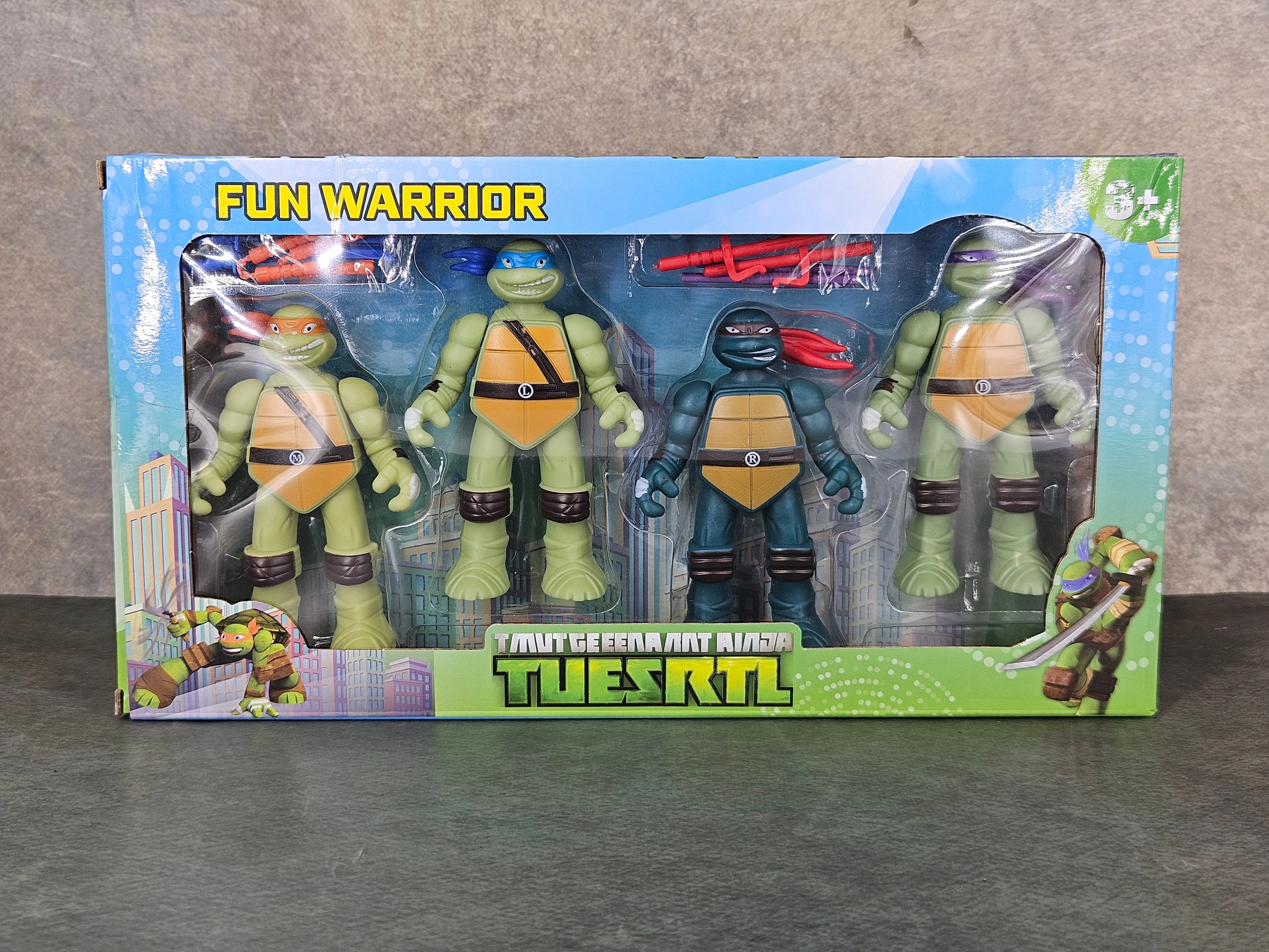 Gaming Model Desktop Decor Teenage Mutant Ninja Turtles Set of 4 Action Figures | 8cm with Movable Joints |