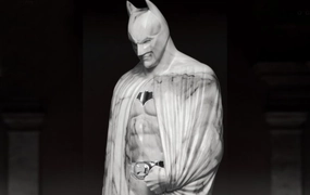 The Dark Knight Rises - Master Craft - The Dark Knight Memorial Statue White Faux Marble Texture Edition Literary Figure