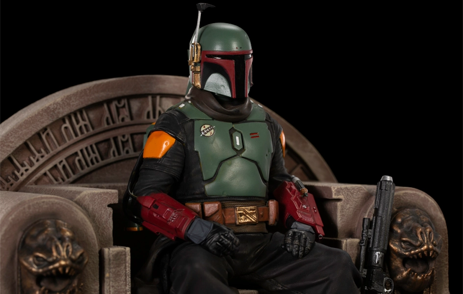 The Mandalorian - Boba Fett on Throne Deluxe Art Scale 1/10 Superhero Collectible Anime Art