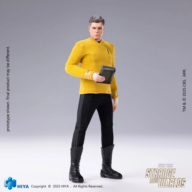 Photo Opportunity Hiya Toys Star Trek Strange New Worlds Pike Exquisite Super Series 1/12 Action Figure