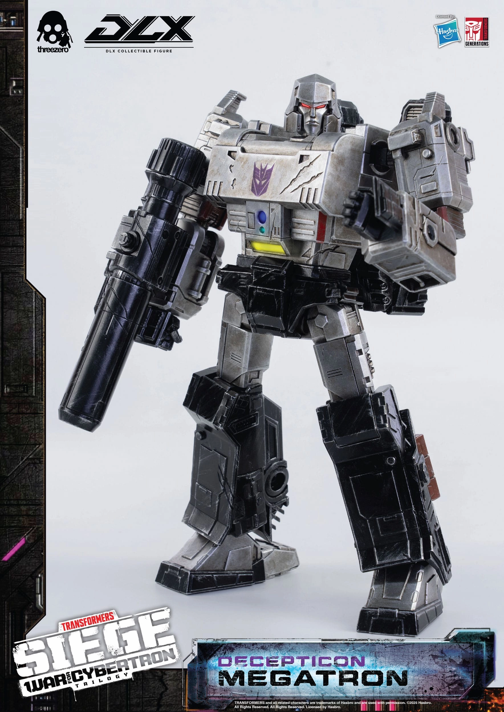 Threezero Transformers: War for Cybertron Trilogy Megatron DLX 1/6 Action Figure Anime Statue Interactive Toy