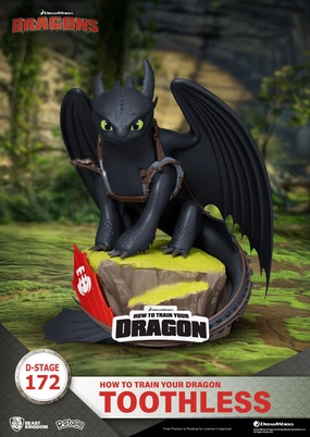 Beast Kingdom How To Train Your Dragon D-Stage Toothless PVC Diorama Statue Collectible Item