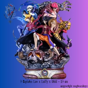 Figurine One Piece - Trafalgar D. Water Law x Monkey D. Luffy x Kid Mountain Animal