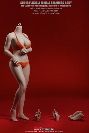 Bird Model Kawaii Design Phicen TBLeague S39A Suntan, Large Bust Female Seamless 1/6 Body Action Figure