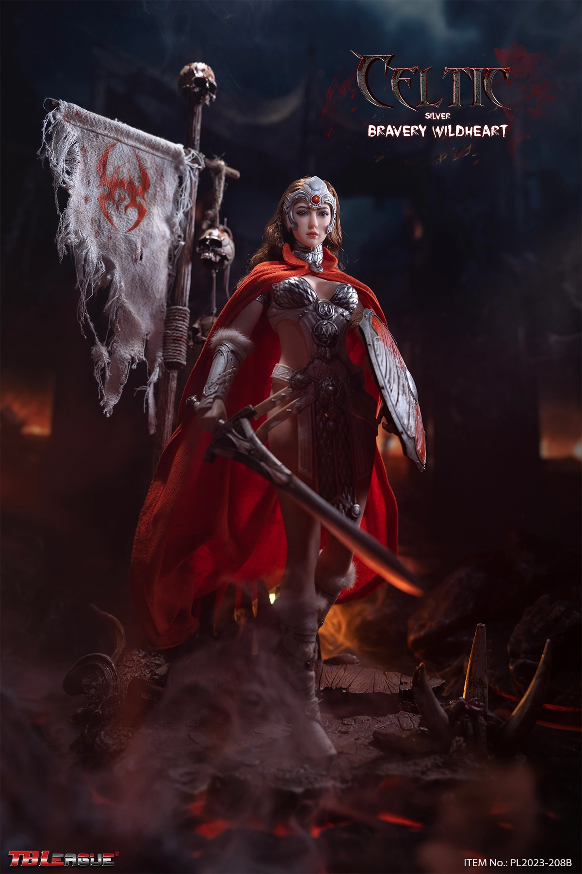 Game Room Phicen TBLeague Regal Celtic Bravery Wildheart - Silver 1/6 Action Figure